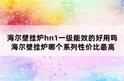 海尔壁挂炉hn1一级能效的好用吗 海尔壁挂炉哪个系列性价比最高